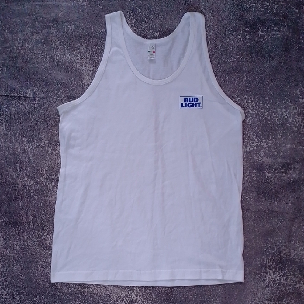 Bud Light White Tank Top UNISEX